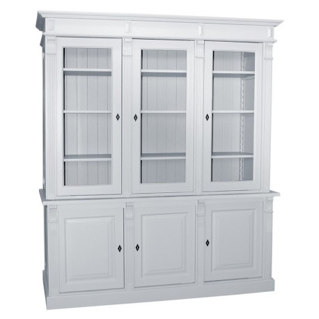 Vitrina cu 3 usi BAS + 3 usi sticla SUP, Colectia Directoire de la Rustic Butique - PS73BAS + PS297SUP - Culoare_P004 - VOPSIT