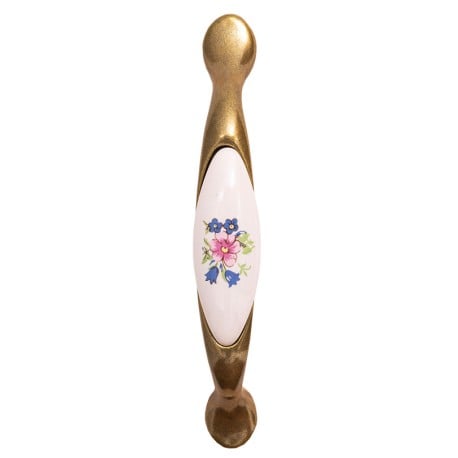 Porcelain handle blue flower AL de la Studio Szel - 
