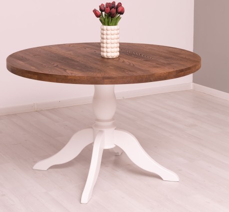 Masa cu picior central 120x120 - Culoare Top_P064 - Culoare Corp_P004 - DUBLU COLOR de la Rustic Butique - OUTPS228 - Culoare Top_P064 - Culoare Corp_P004 - DUBLU COLOR