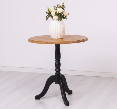 Masa cafea rotunda, blat stejar - Culoare Top_P061 - Culoare Corp_P003 de la Rustic Butique - OUT15053 - Culoare Top_P061 - Culoare Corp_P003 - DUBLU COLOR