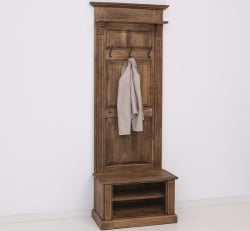 Cuier cu 2  spatii deschise, din stejar de la Studio Szel OPS537 - Culoare_P064 - PERIAT ADANC