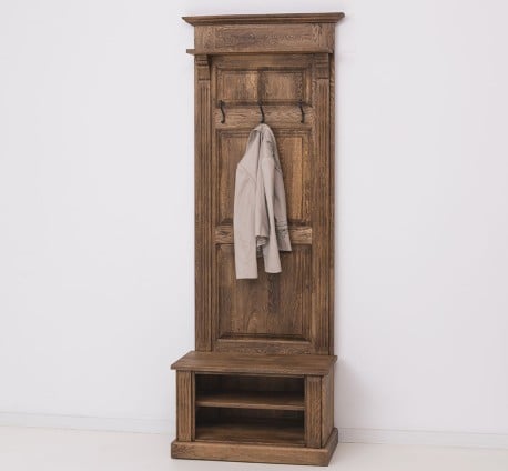 Cuier cu 2  spatii deschise, din stejar de la Studio Szel OPS537 - Culoare_P064 - PERIAT ADANC