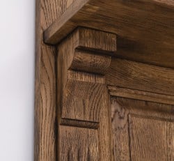Cuier cu 2  spatii deschise, din stejar de la Studio Szel OPS537 - Culoare_P064 - PERIAT ADANC