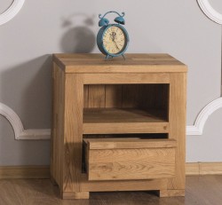 Noptiera cu 1 sertare Wild Oak, sertar pe sina metalica de la Rustic Butique OPS635 - Culoare_P089