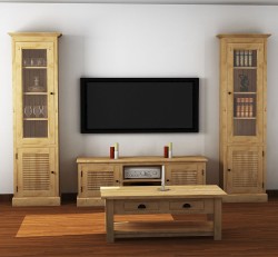 Set mobilier living Shutter 104 de la Rustic Butique SET104 - Culoare_P093 - CERUIT