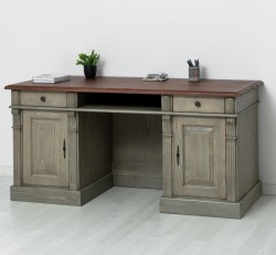 Birou cu spate inchis, colectia directoire, blat stejar - Culoare Top_P081 - Culoare Corp_P057 - DUBLU COLOR de la Rustic Butique OUTPS605 - Culoare Top_P081 - Culoare Corp_P057 - DUBLU COLOR
