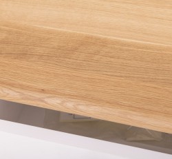 Noptiera cu 1 usa si 1 sertar, blat stejar de la Rustic Butique PS124 - Culoare Top_P061 - Culoare Corp_P004 - DUBLU COLOR