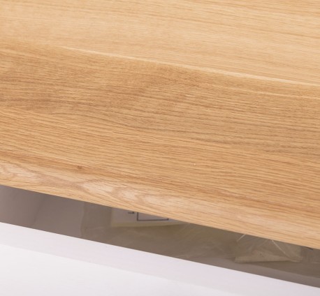Noptiera cu 1 usa si 1 sertar, blat stejar de la Rustic Butique PS124 - Culoare Top_P061 - Culoare Corp_P004 - DUBLU COLOR