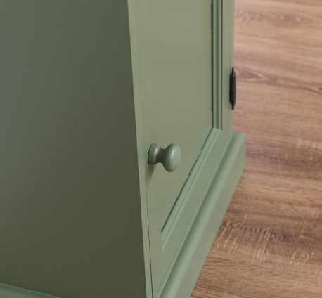 Noptiera cu 1 usa si 1 sertar de la Rustic Butique PS124 - Culoare Top_P064 - Culoare Corp_P038 - DUBLU COLOR