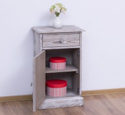 Noptiera cu 1 usa si 1 sertar de la Rustic Butique PS124 - Culoare_P067 - PERIAT ADANC