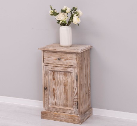 Noptiera cu 1 usa si 1 sertar de la Rustic Butique PS124 - Culoare_P071 - PERIAT ADANC