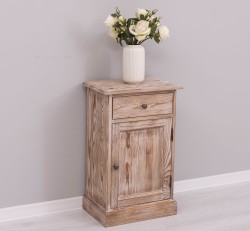 Noptiera cu 1 usa si 1 sertar de la Rustic Butique PS124 - Culoare_P071 - PERIAT ADANC