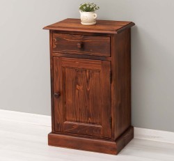 Noptiera cu 1 usa si 1 sertar de la Rustic Butique PS124 - Culoare_P083 - PERIAT ADANC
