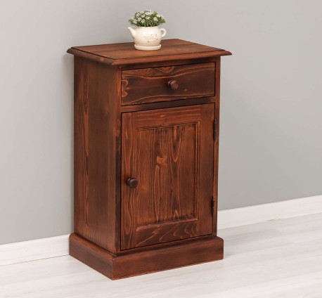 Noptiera cu 1 usa si 1 sertar de la Rustic Butique PS124 - Culoare_P083 - PERIAT ADANC