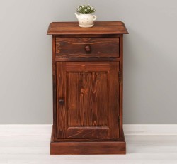 Noptiera cu 1 usa si 1 sertar de la Rustic Butique PS124 - Culoare_P083 - PERIAT ADANC