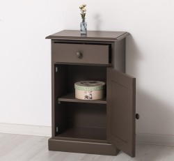 Noptiera cu 1 usa si 1 sertar de la Rustic Butique PS124 -Culoare_P028 - VOPSIT