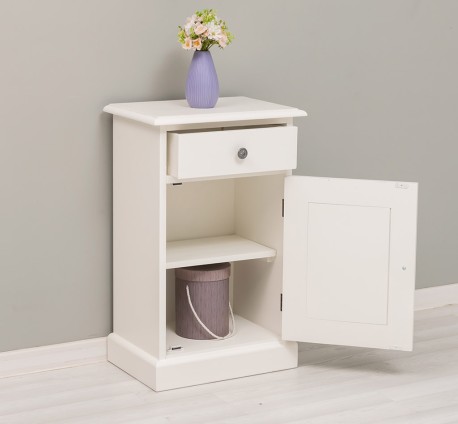 Noptiera cu 1 usa si 1 sertar de la Rustic Butique PS124 - Culoare_P039 - VOPSIT