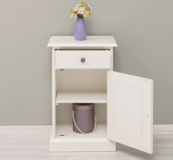 Noptiera cu 1 usa si 1 sertar de la Rustic Butique PS124 - Culoare_P039 - VOPSIT