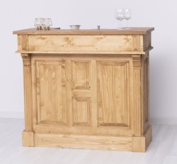 Bar mic 120cm, blat stejar de la Rustic Butique PS1003 - Culoare Top_P061 - Culoare Corp_P093 - DUBLU COLOR