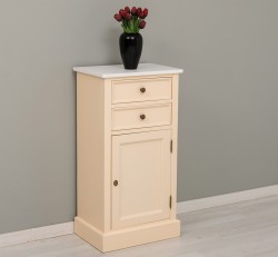 Comoda cu 2 sertare si 1 usa de la Rustic Butique PS108 - Culoare Top_P004 - Culoare Corp_P025 - DUBLU COLOR