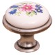 Porcelain knob blue flower ZM