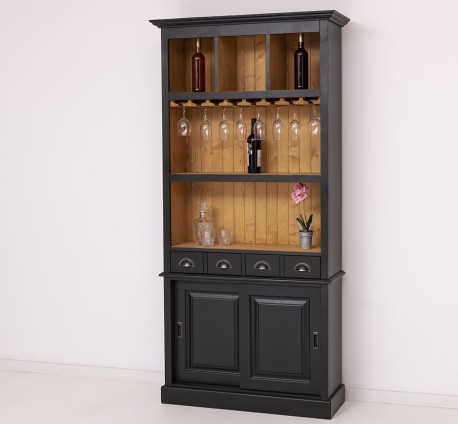 Mobila bar cu 2 usi de la Rustic Butique PS218 - Culoare Ext._P003 / Culoare Int._P002 - DUBLU COLOR