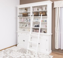 Biblioteca cu 4 usi, cu dim. 200x40x240, MDF de la Rustic Butique MPS004BAS+SUP - Culoarea P039 - VOPSIT