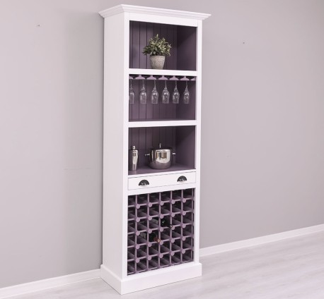 Mobila bar cu suport sticle de la Rustic Butique PS262 - Culoare Ext._P004 / Culoare Int._P041 - DUBLU COLOR