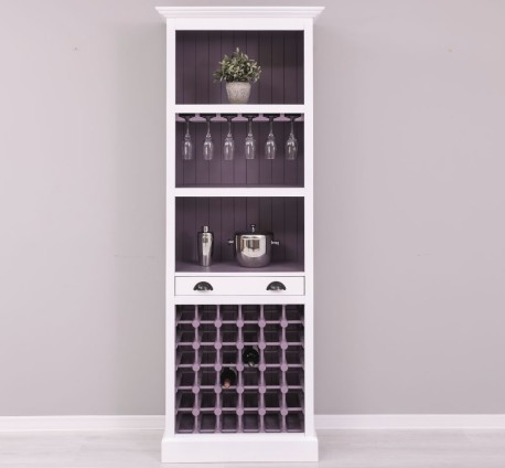 Mobila bar cu suport sticle de la Rustic Butique PS262 - Culoare Ext._P004 / Culoare Int._P041 - DUBLU COLOR