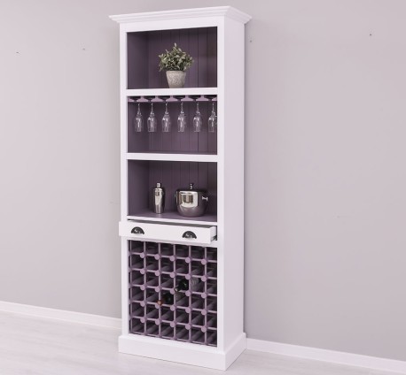 Mobila bar cu suport sticle de la Rustic Butique PS262 - Culoare Ext._P004 / Culoare Int._P041 - DUBLU COLOR
