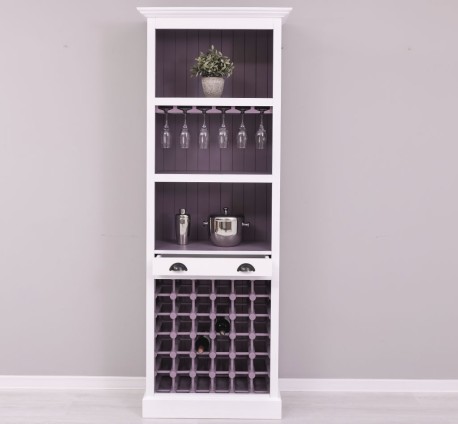 Mobila bar cu suport sticle de la Rustic Butique PS262 - Culoare Ext._P004 / Culoare Int._P041 - DUBLU COLOR