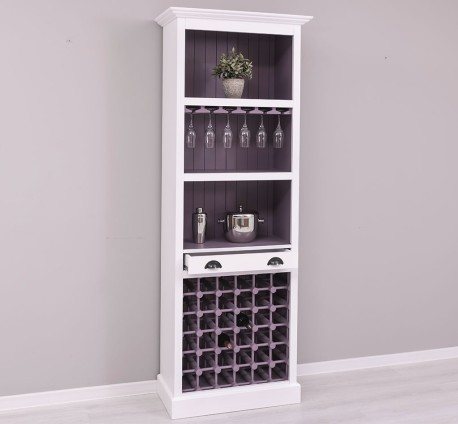Mobila bar cu suport sticle de la Rustic Butique PS262 - Culoare Ext._P004 / Culoare Int._P041 - DUBLU COLOR