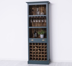 Mobila bar cu suport sticle de la Rustic Butique PS262 - Culoare Ext._P087 / Culoare Int._P064 - DUBLU COLOR
