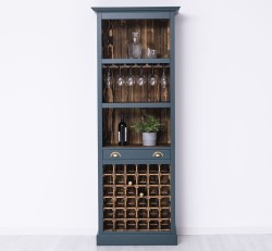 Mobila bar cu suport sticle de la Rustic Butique PS262 - Culoare Ext._P087 / Culoare Int._P064 - DUBLU COLOR