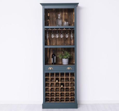 Mobila bar cu suport sticle de la Rustic Butique PS262 - Culoare Ext._P087 / Culoare Int._P064 - DUBLU COLOR