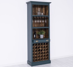 Mobila bar cu suport sticle de la Rustic Butique PS262 - Culoare Ext._P087 / Culoare Int._P064 - DUBLU COLOR