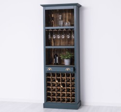 Mobila bar cu suport sticle de la Rustic Butique PS262 - Culoare Ext._P087 / Culoare Int._P064 - DUBLU COLOR