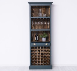 Mobila bar cu suport sticle de la Rustic Butique PS262 - Culoare Ext._P087 / Culoare Int._P064 - DUBLU COLOR