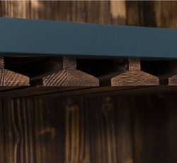 Mobila bar cu suport sticle de la Rustic Butique PS262 - Culoare Ext._P087 / Culoare Int._P064 - DUBLU COLOR