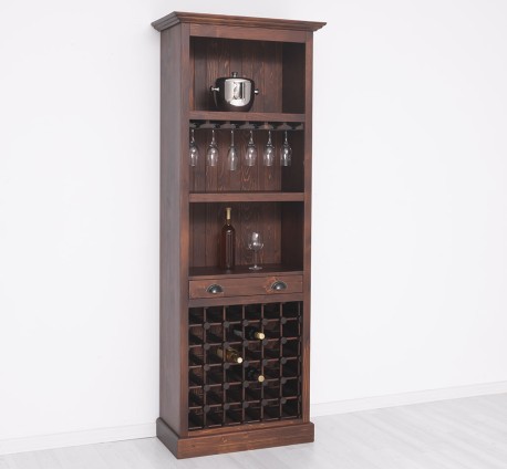 Mobila bar cu suport sticle de la Rustic Butique PS262 - Culoare_P081 - LACUIT & VOPSIT