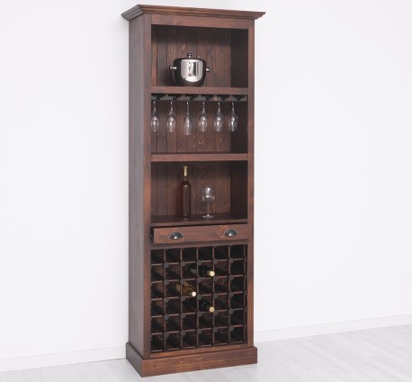 Mobila bar cu suport sticle de la Rustic Butique PS262 - Culoare_P081 - LACUIT & VOPSIT