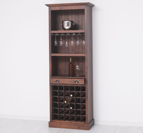 Mobila bar cu suport sticle de la Rustic Butique PS262 - Culoare_P081 - LACUIT & VOPSIT