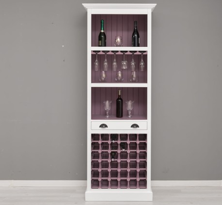 Mobila bar cu suport sticle de la Rustic Butique PS262 - Culoare Ext._P004 / Culoare Int._P041 - DUBLU COLOR
