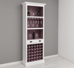 Mobila bar cu suport sticle de la Rustic Butique PS262 - Culoare Ext._P004 / Culoare Int._P041 - DUBLU COLOR
