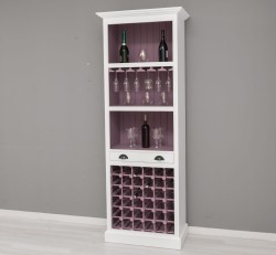 Mobila bar cu suport sticle de la Rustic Butique PS262 - Culoare Ext._P004 / Culoare Int._P041 - DUBLU COLOR