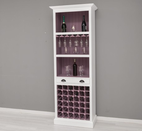Mobila bar cu suport sticle de la Rustic Butique PS262 - Culoare Ext._P004 / Culoare Int._P041 - DUBLU COLOR