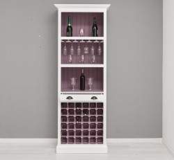 Mobila bar cu suport sticle de la Rustic Butique PS262 - Culoare Ext._P004 / Culoare Int._P041 - DUBLU COLOR
