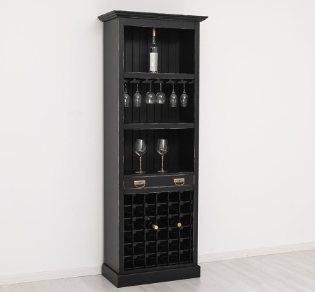 Mobila bar cu suport sticle de la Rustic Butique PS262 - Culoare_P003A - VOPSIT ANTICHIZAT