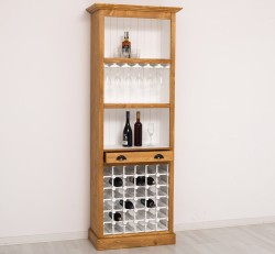 Mobila bar cu suport sticle de la Rustic Butique PS262 - Culoare Ext._P002 / Culoare Int._P004 - DUBLU COLOR