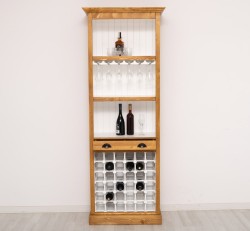Mobila bar cu suport sticle de la Rustic Butique PS262 - Culoare Ext._P002 / Culoare Int._P004 - DUBLU COLOR
